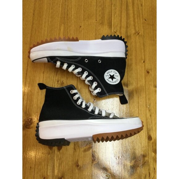 Converse Run Star Hike Platform Sneakers Black White Unisex Size 6.5 M / 8 W - Picture 5 of 8